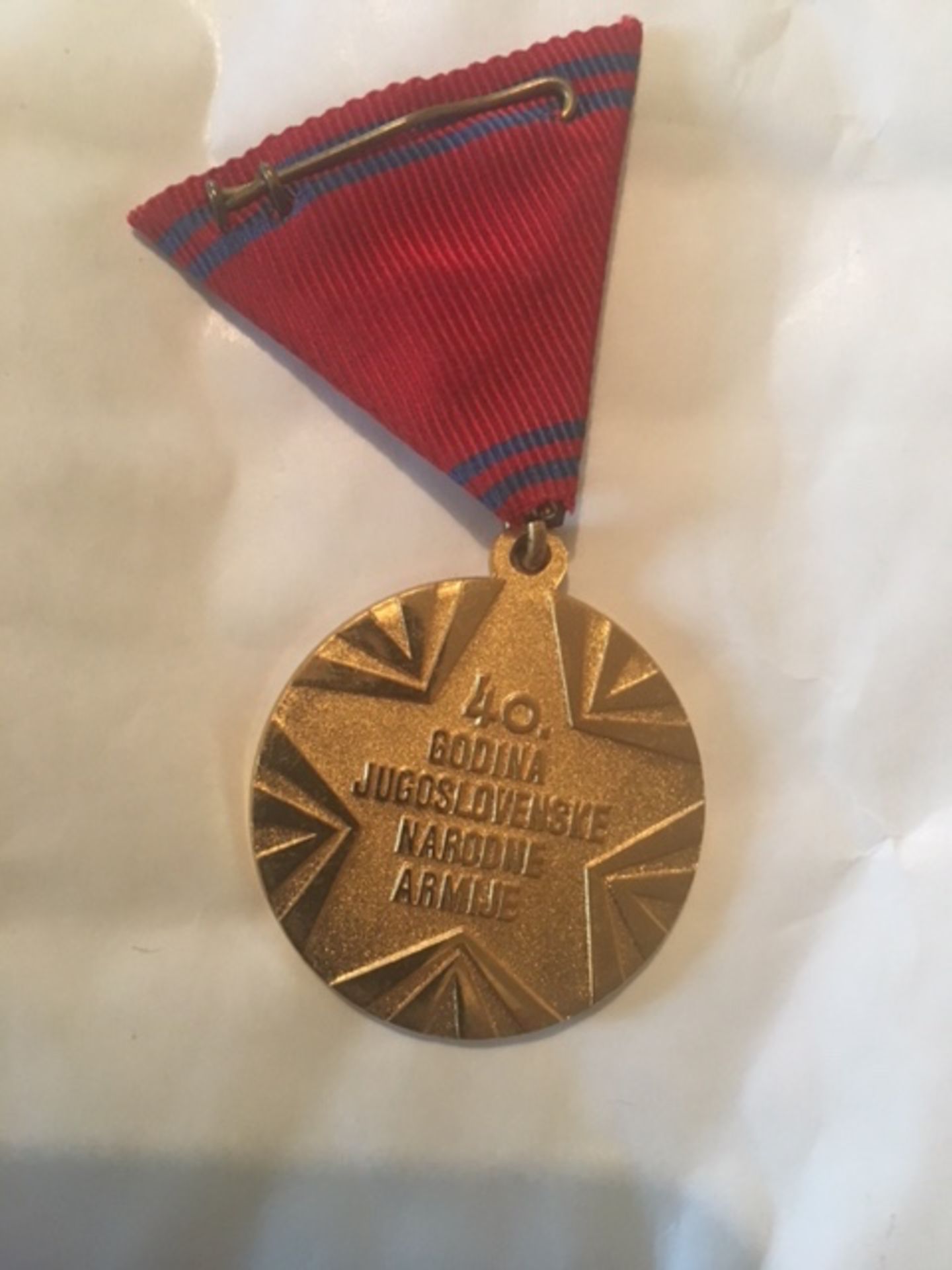 yugoslavia military medal 40th anniversary - Image 2 of 2