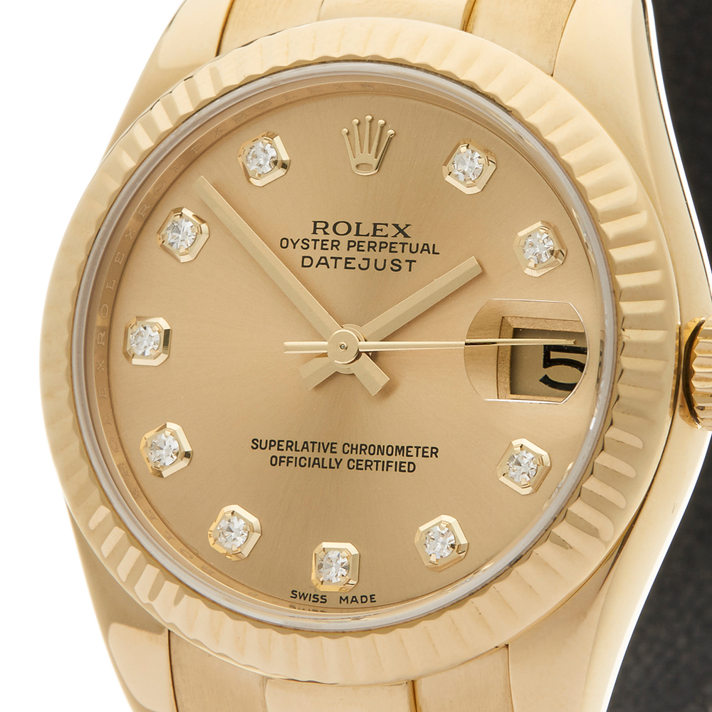 Rolex Datejust 31mm 18k Yellow Gold 178278