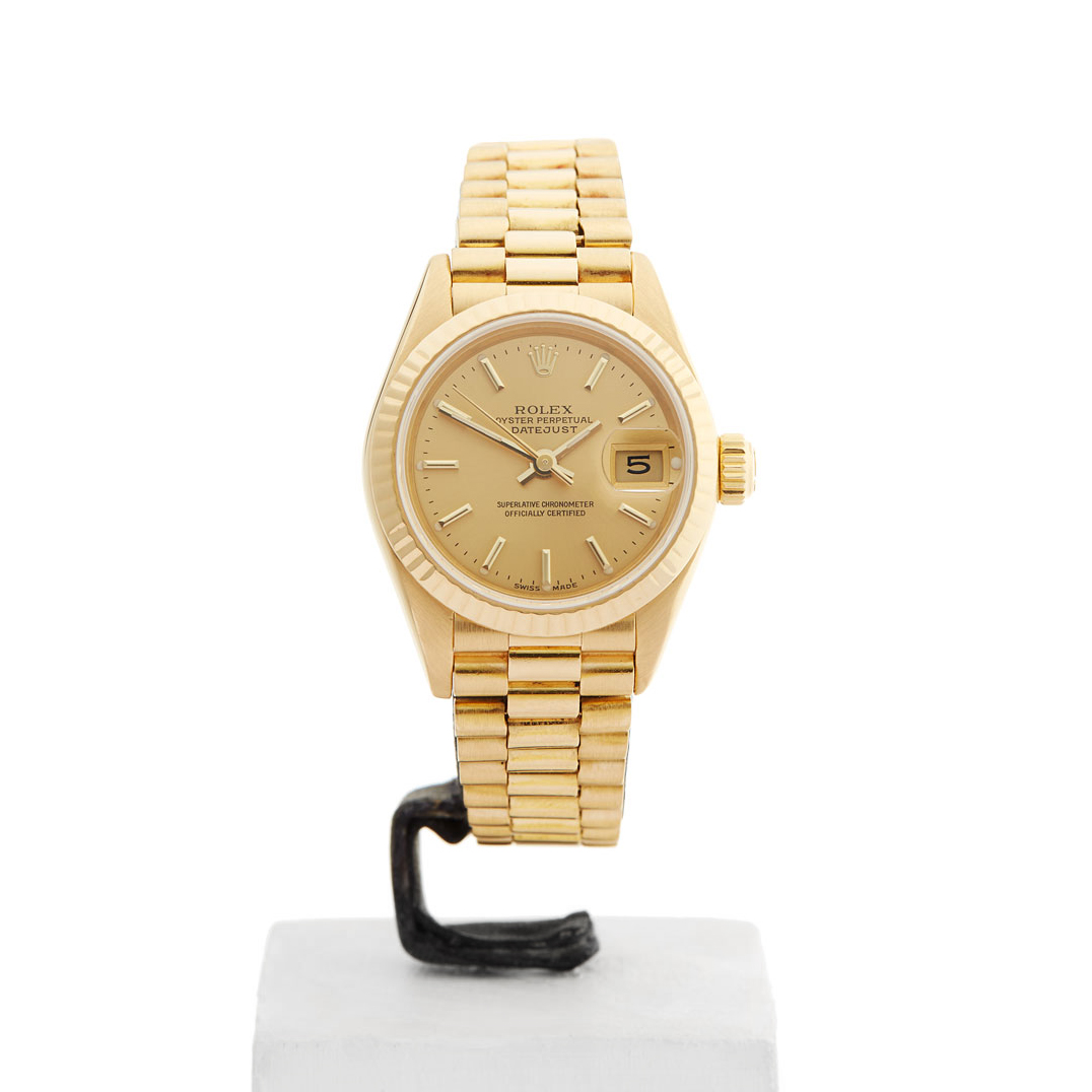 Ladies, 1989 Rolex Datejust 26mm 18k Yellow Gold 69178 - Image 3 of 9