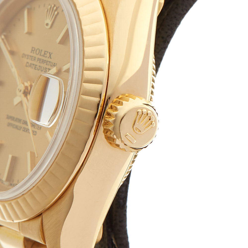 Ladies, 1989 Rolex Datejust 26mm 18k Yellow Gold 69178 - Image 4 of 9