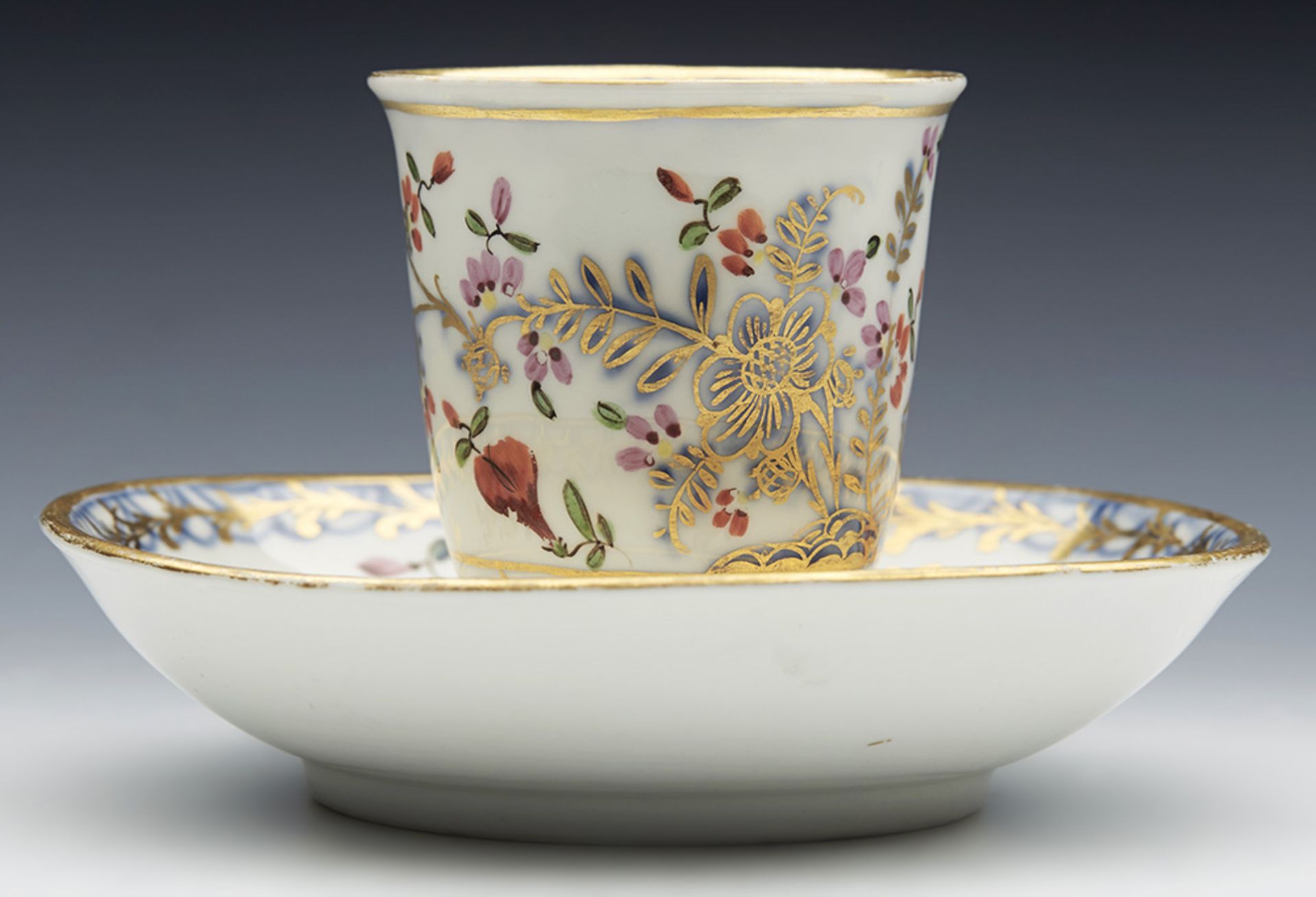 Antique Vienna Floral Decorated Cabinet Cup & Saucer C.1760 - Bild 2 aus 12