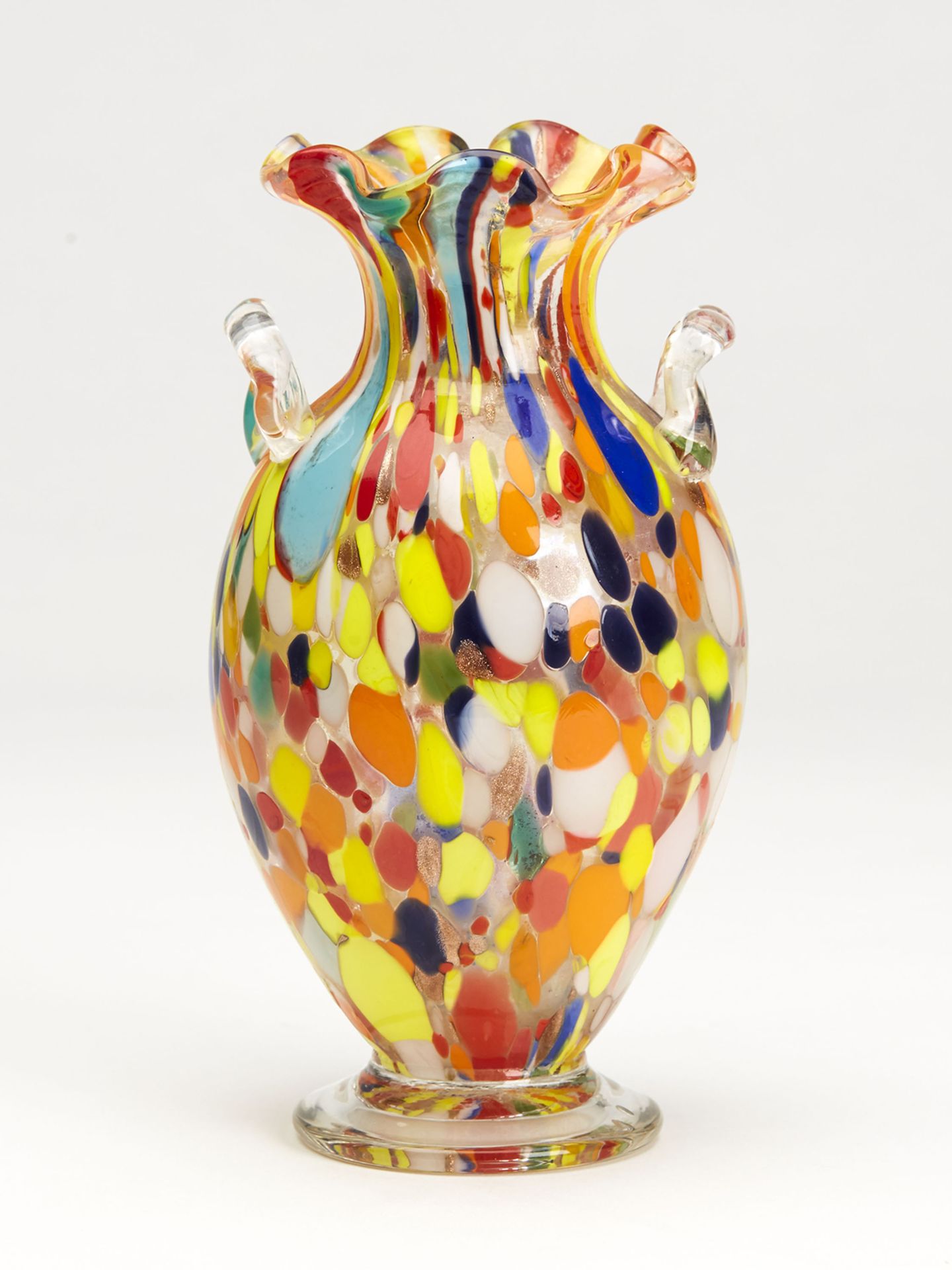 Italian Vintage Tutti Fruitti Glass Vase Dino Martens 20 C. - Image 3 of 10