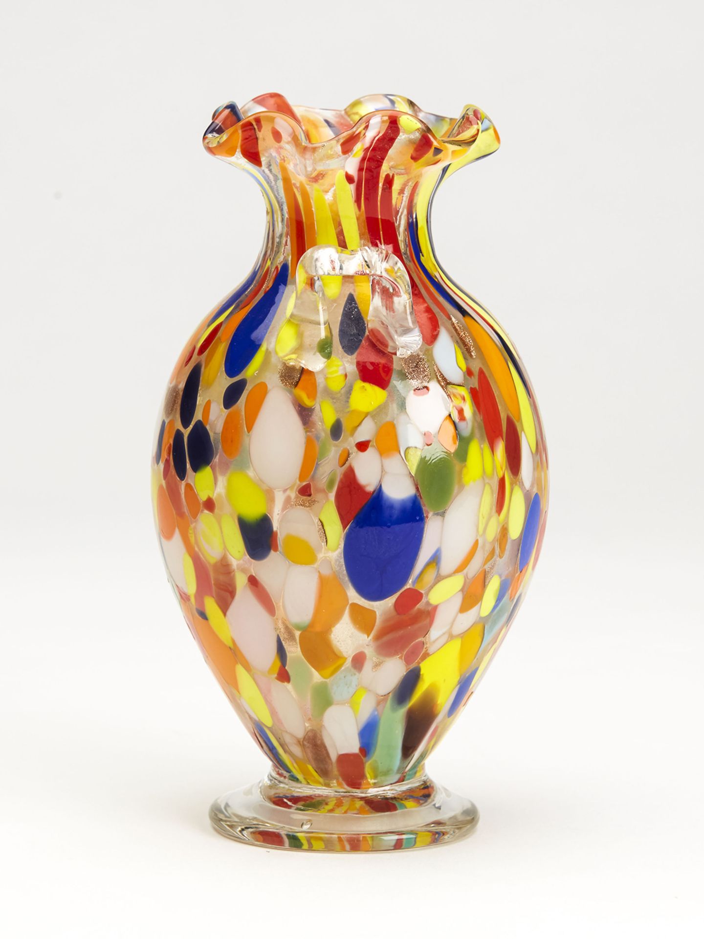 Italian Vintage Tutti Fruitti Glass Vase Dino Martens 20 C. - Image 2 of 10
