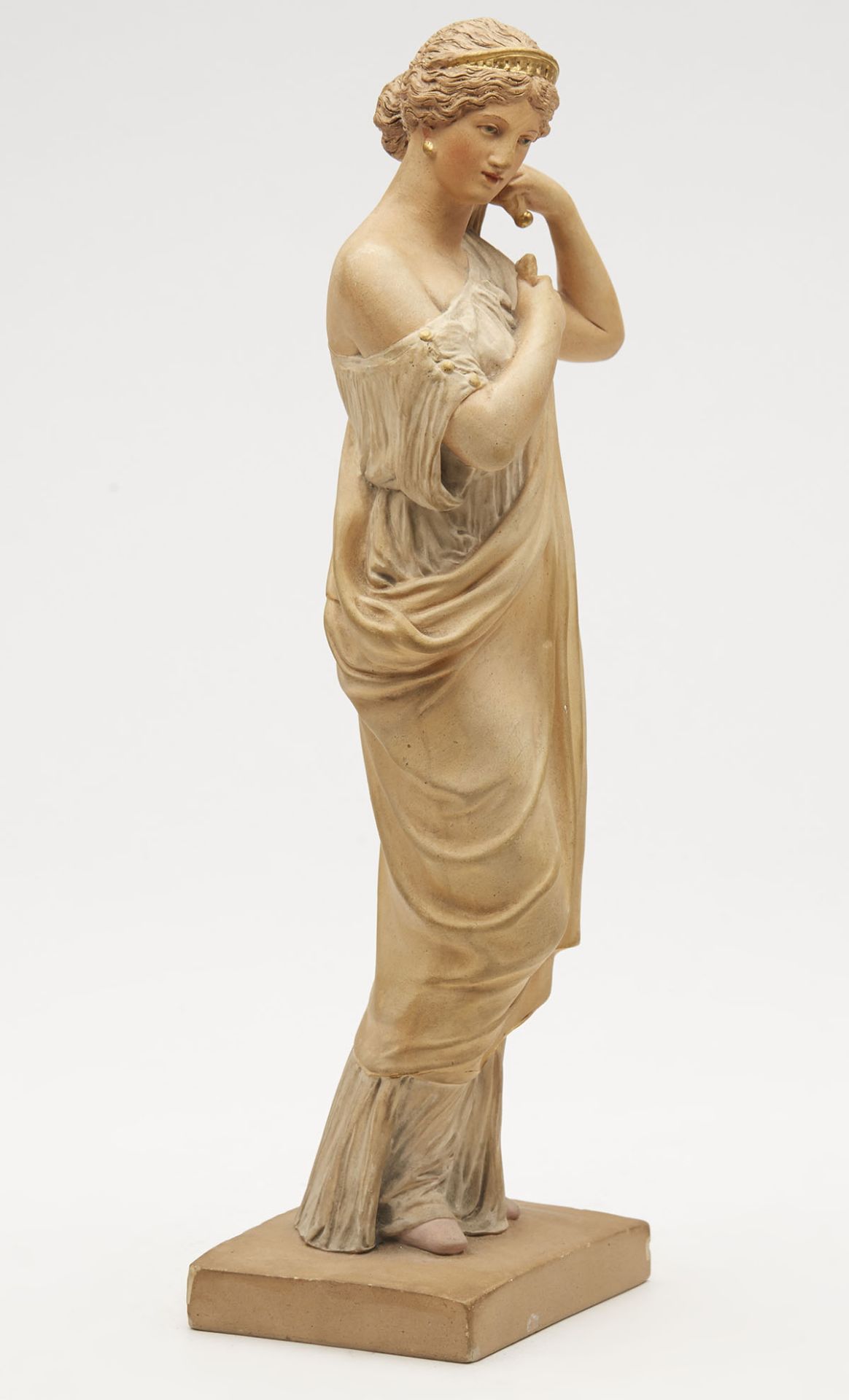 Antique P.Ipsen Eneret Terracotta Classical Maiden 19Th C. - Image 4 of 11