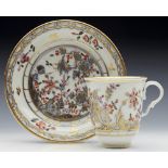 Antique Vienna Floral Decorated Cabinet Cup & Saucer C.1760