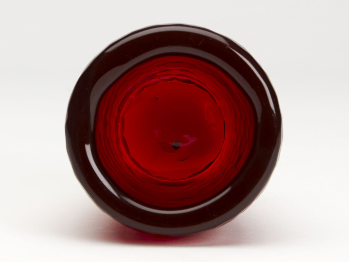 Vintage Murano Red Battuto Venini Art Glass Vase C.1940 - Image 5 of 7