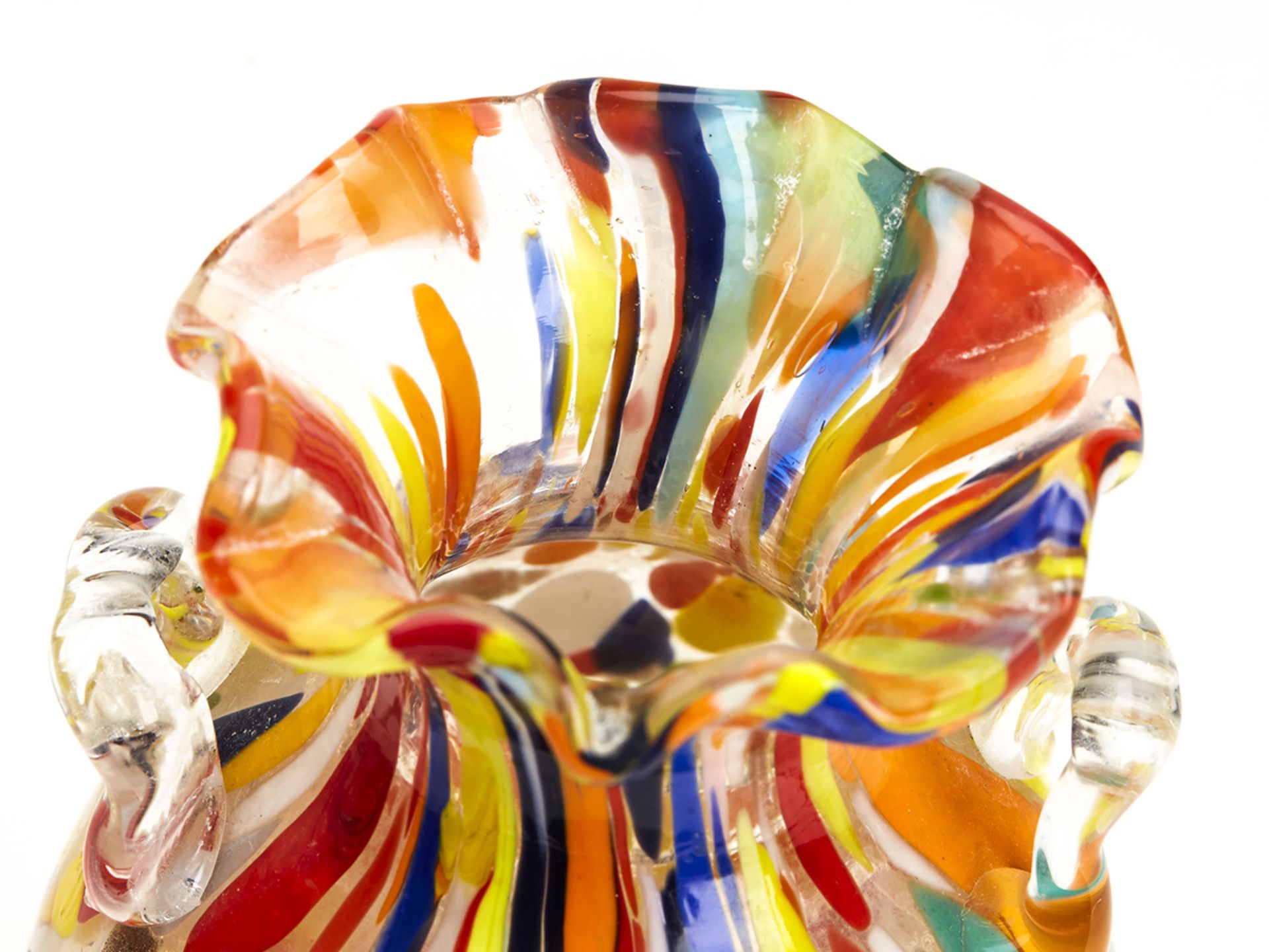 Italian Vintage Tutti Fruitti Glass Vase Dino Martens 20 C. - Image 8 of 10