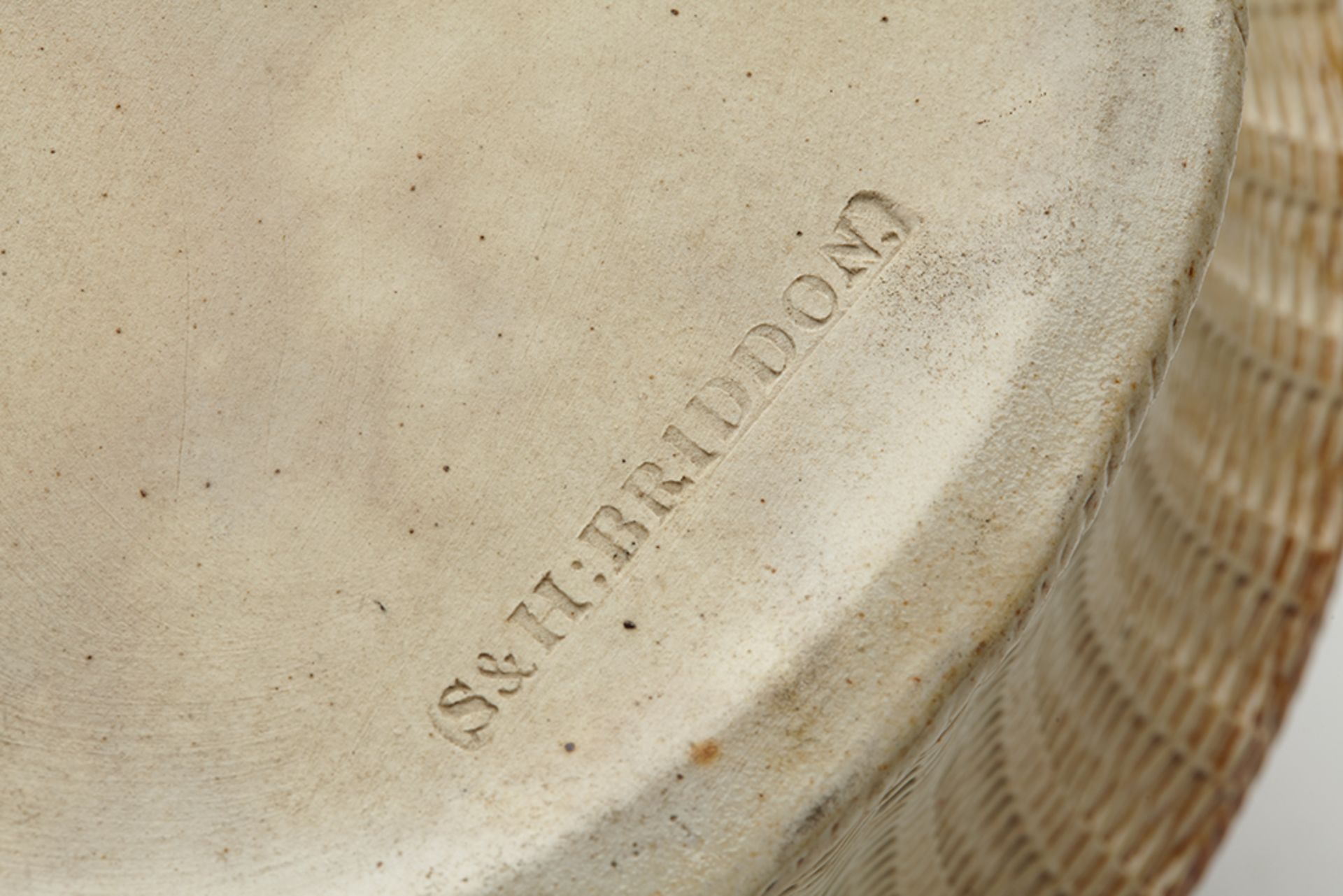 Antique S & H Briddon Brampton Salt Glazed Handled Basket C.1850 - Image 11 of 12