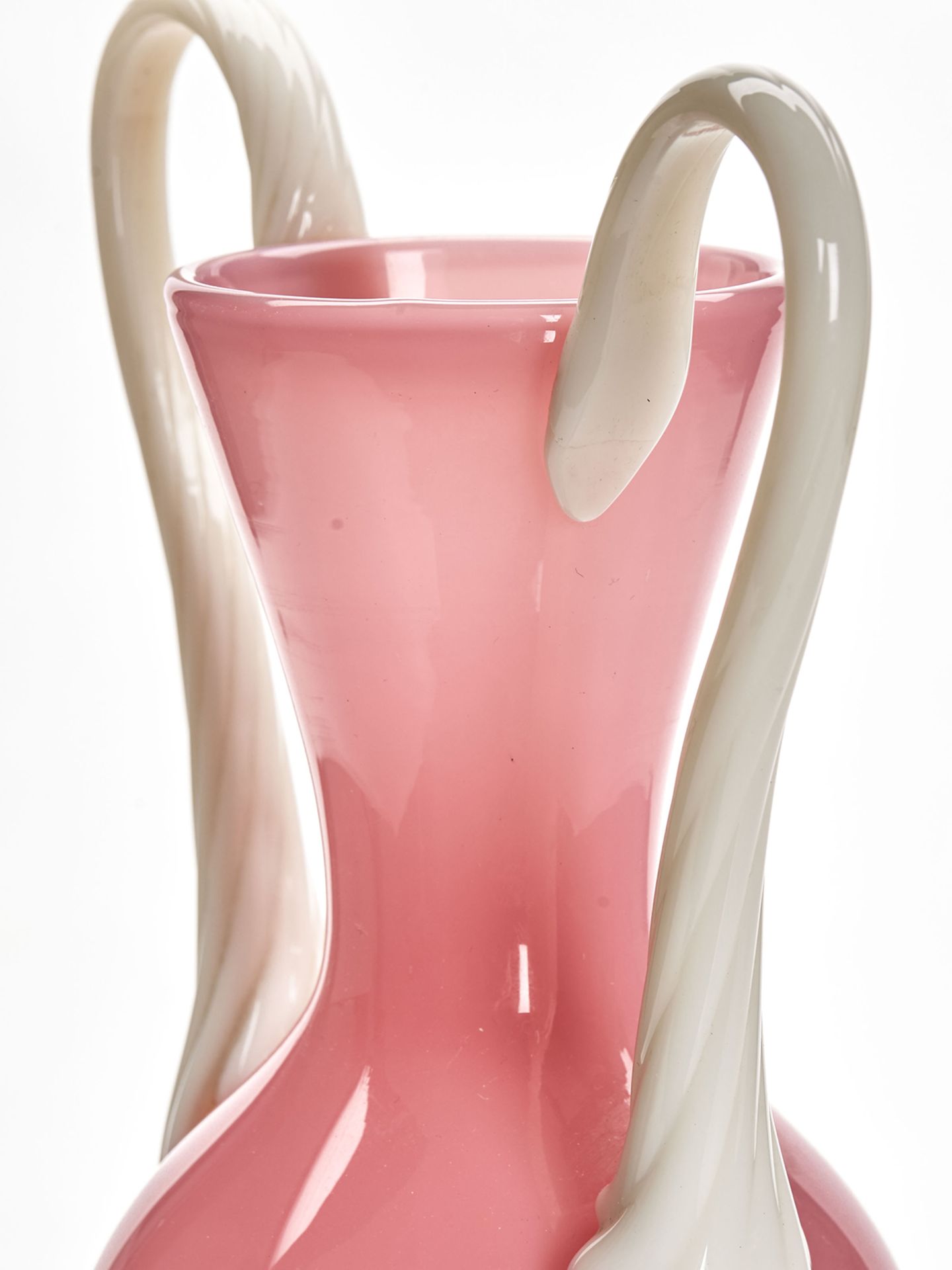 Vintage Murano Venetian Revival Twin Handled Glass Vase - Image 4 of 7