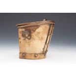 Arts & Crafts Copper Coal Scuttle Shaped Match Holder C.1890