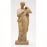 Antique P.Ipsen Eneret Terracotta Classical Maiden 19Th C.