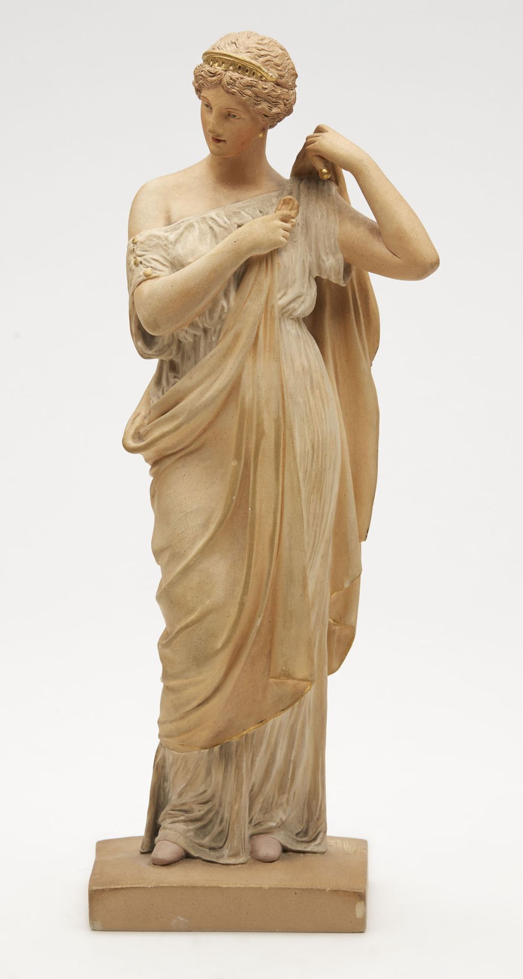 Antique P.Ipsen Eneret Terracotta Classical Maiden 19Th C.