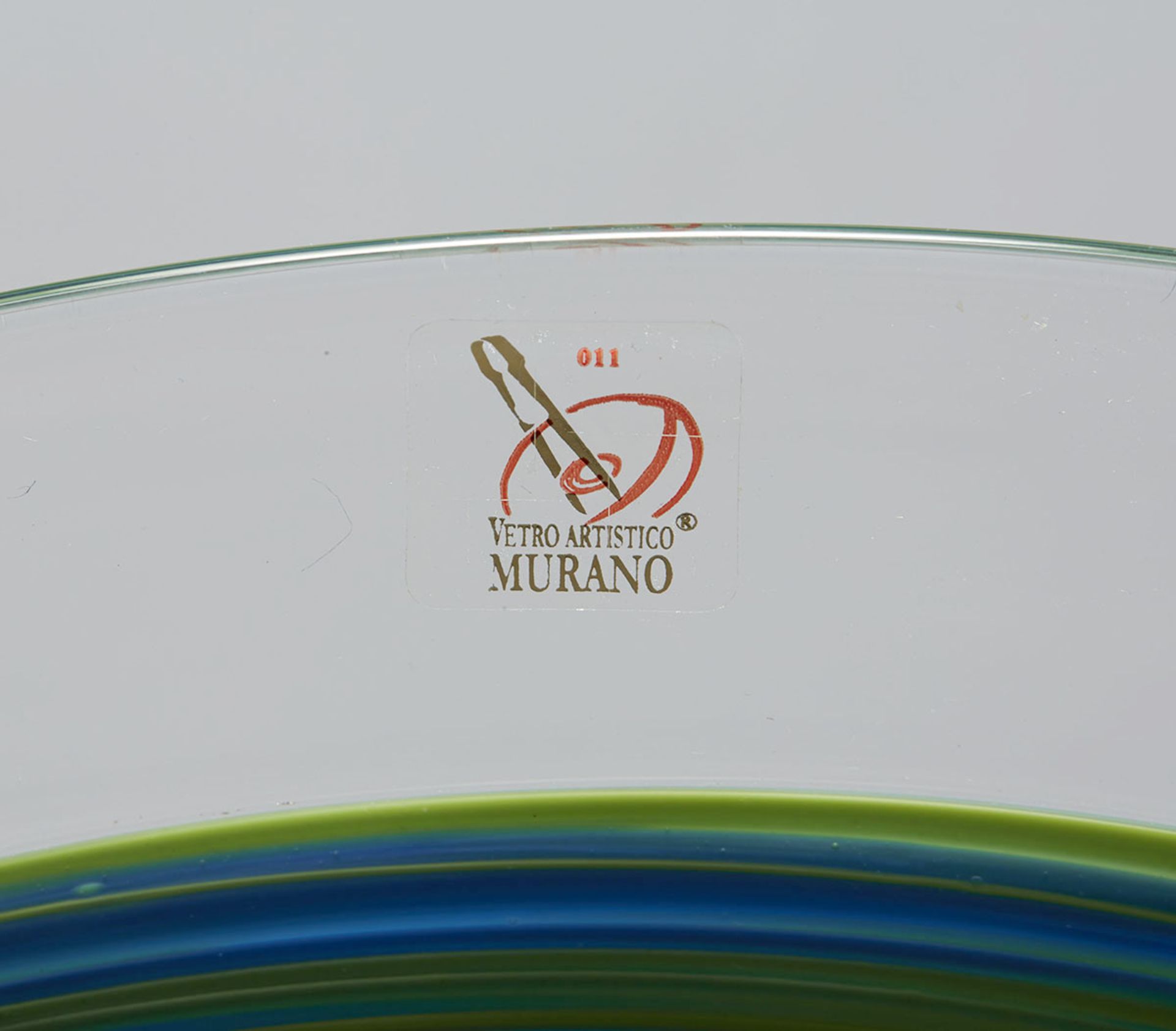 Italian Murano Gino Cenedese Signed Art Glass Charger - Image 4 of 8