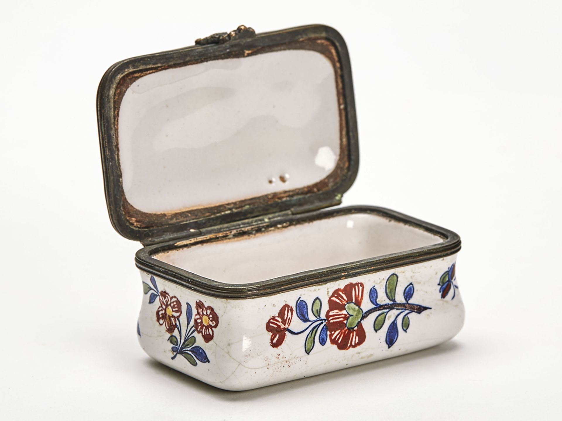 Antique Delft Faience Polychrome Snuff Box 18/19Th C. - Image 6 of 8