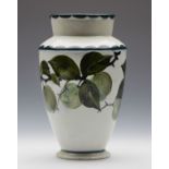 Antique Greengage Painted Vase C.1900