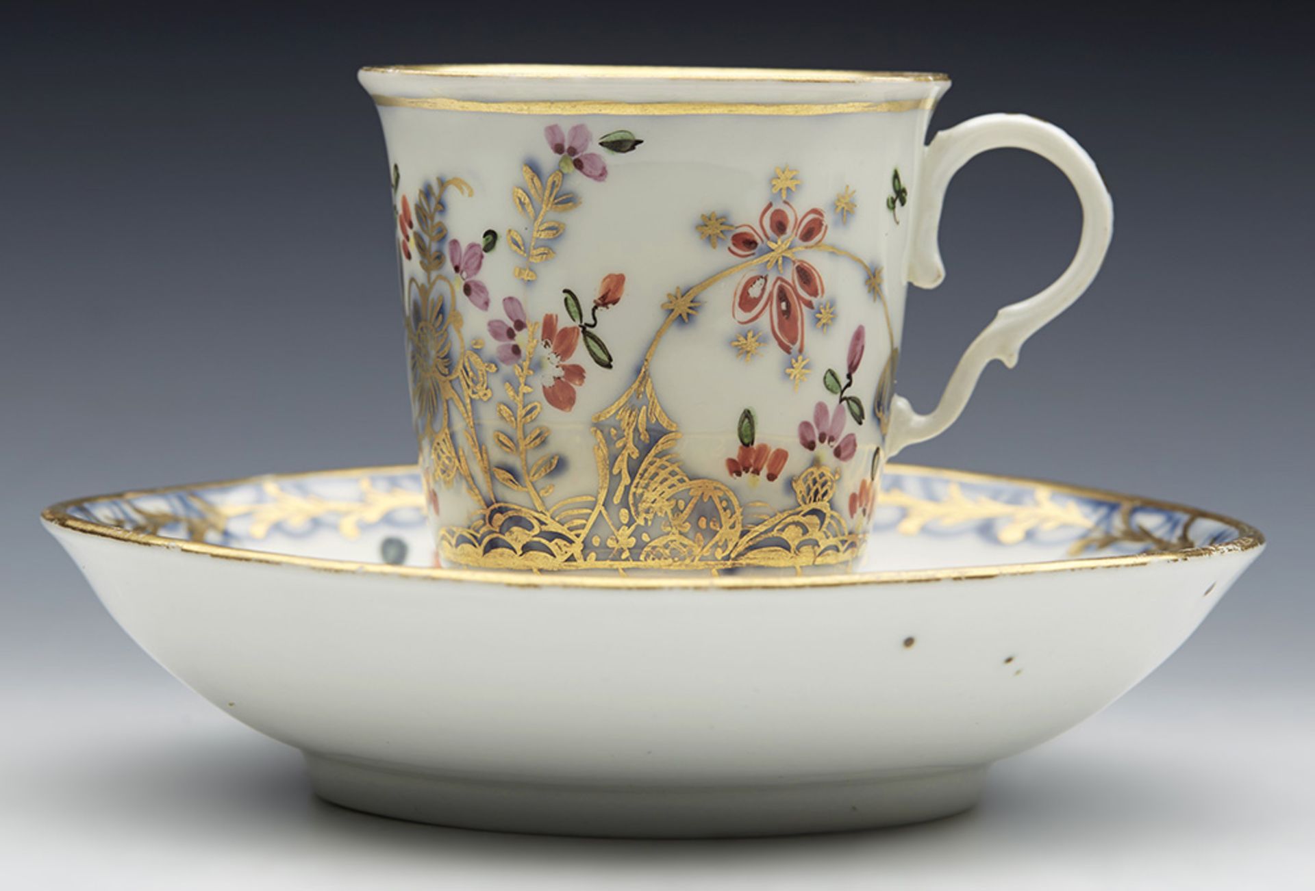 Antique Vienna Floral Decorated Cabinet Cup & Saucer C.1760 - Image 5 of 12