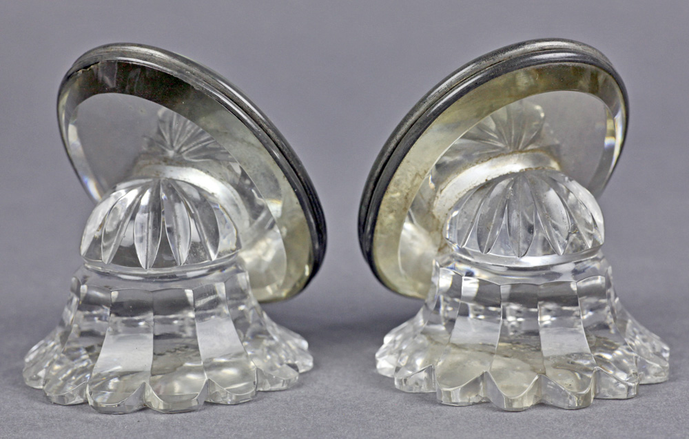 Pair Crested Glass Menu Holders And Place Markers C.1900 - Image 4 of 9