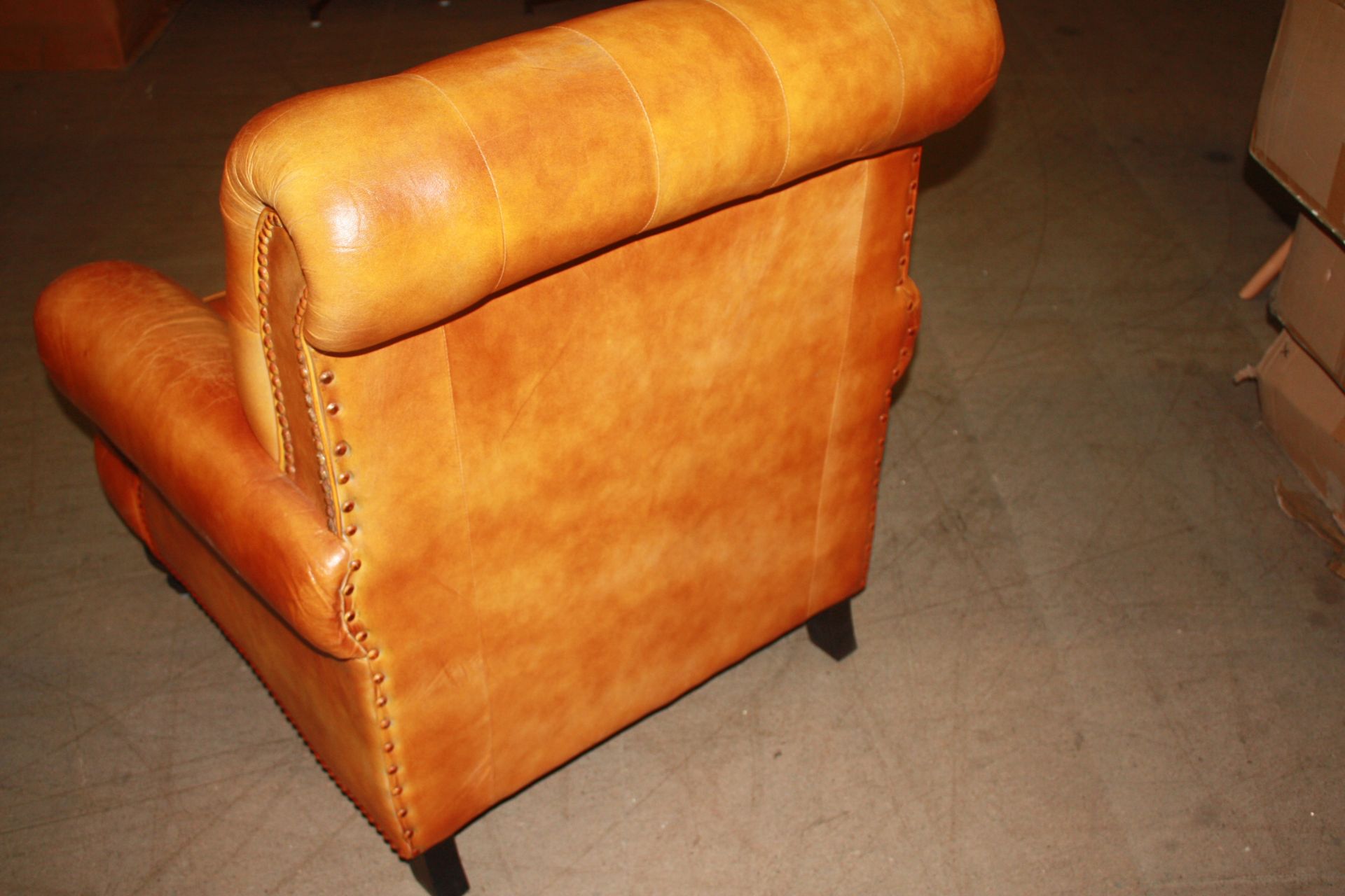 Story High Back Leather Armchair - Image 4 of 4