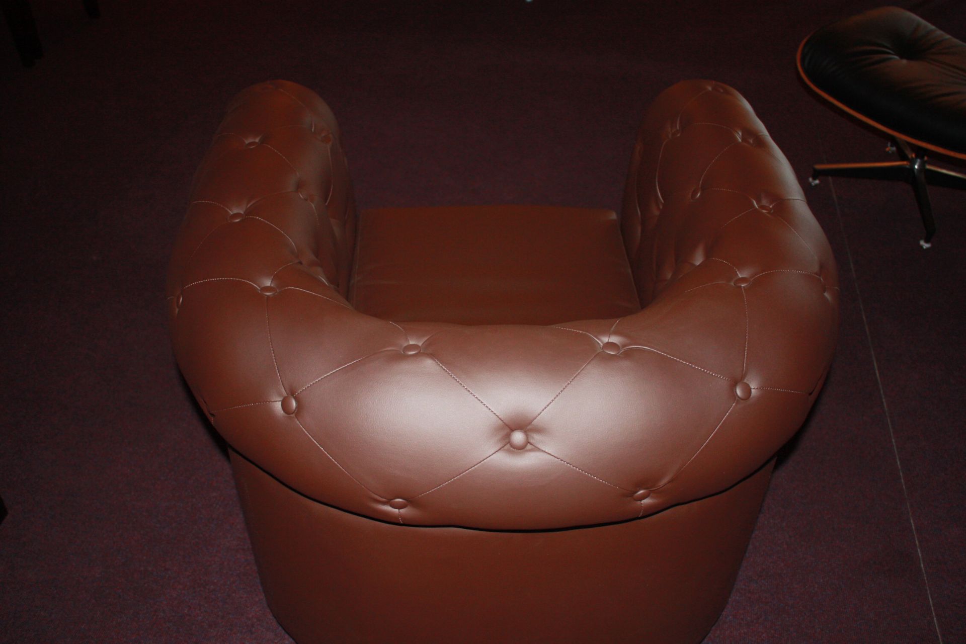 Chesterfield Tub Chair in Brown - Image 2 of 3