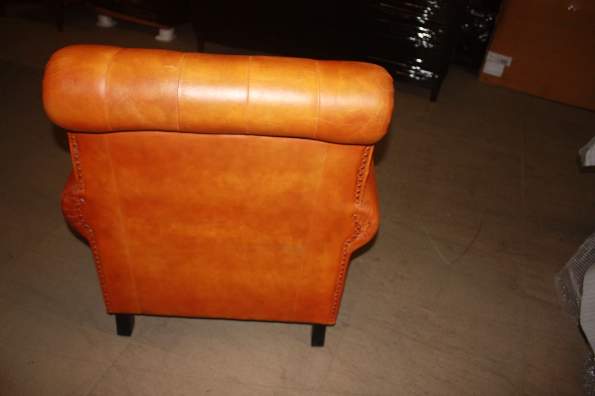 Story High Back Leather Armchair - Image 2 of 3