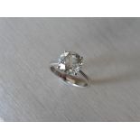 2.52ct diamond solitaire ring with a single brilliant cut diamond. L colour and si1 clarity. Set in