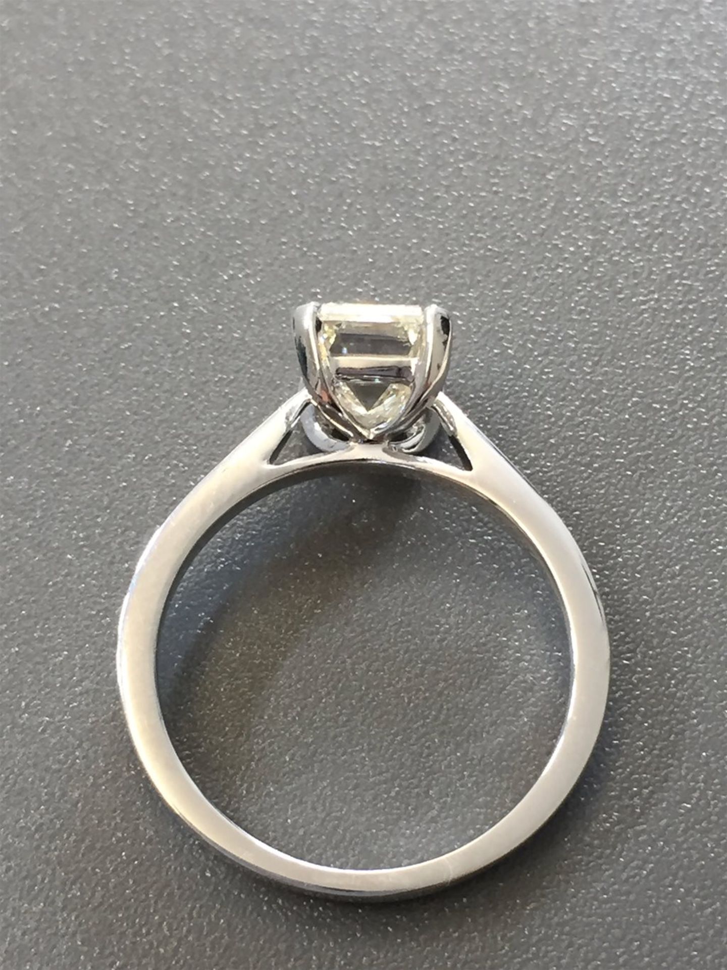 2ct diamond solitaire ring set with an emerald cut diamond, N ( light brown ) colour and VS1 clarity - Image 4 of 5