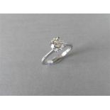 1.01ct Diamond solitaire ring with an enhanced brilliant cut diamond, I colour and i1 clarity.