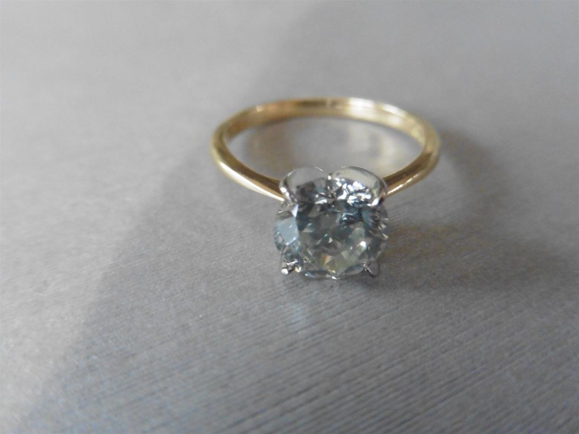 2.00ct Diamond solitaire ring. Set in 18ct gold, size M. L colour, si2 clarity. Four claw white gol - Image 2 of 3