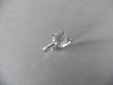 1.50ct diamond solitaire ring set with an enhanced brilliant cut diamond, H colour I2 clarity. 4