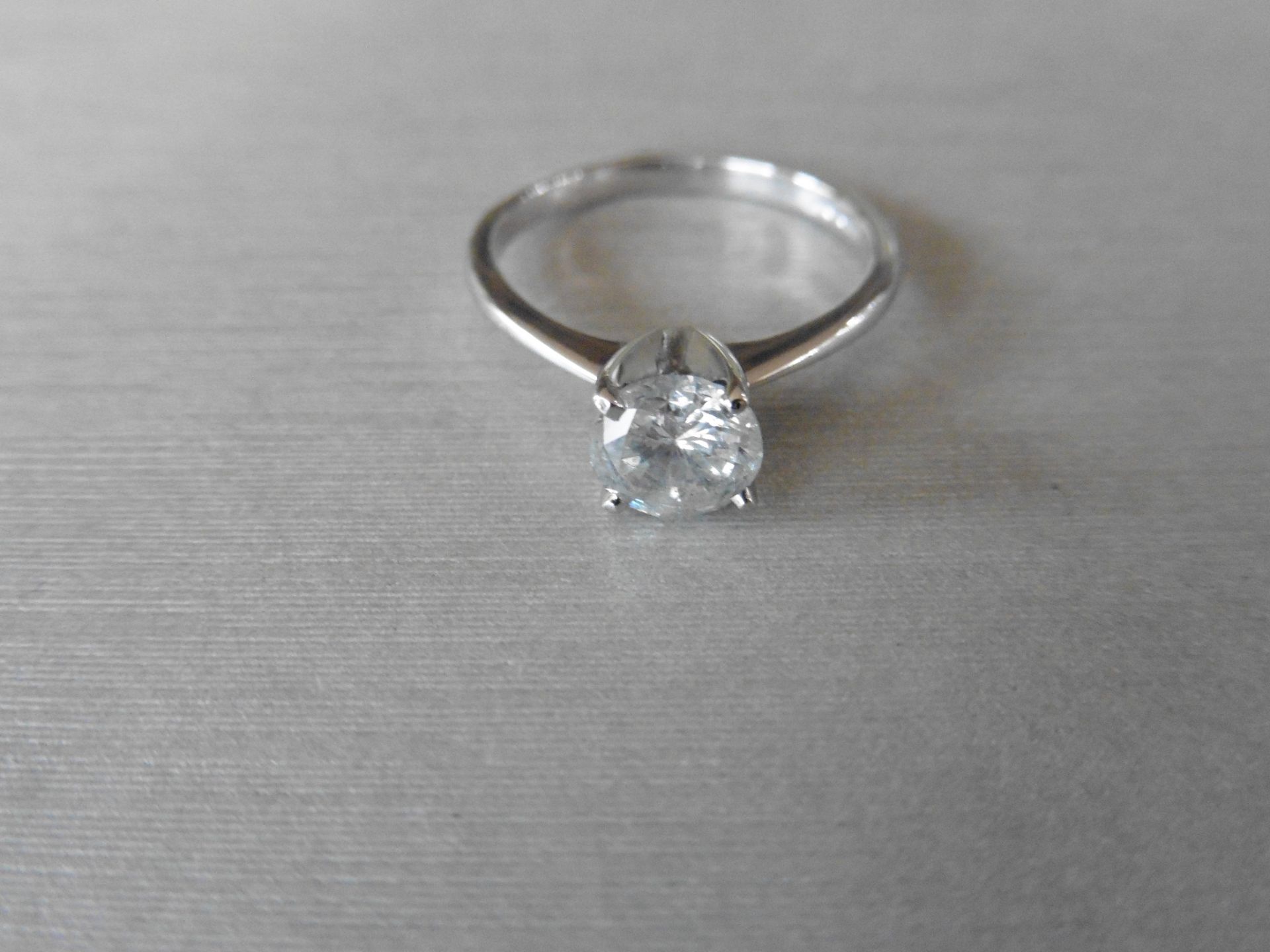 1.20ct diamond solitaire ring set with an enhanced brilliant cut diamond, H colour I1-2 clarity. 4 - Image 2 of 4