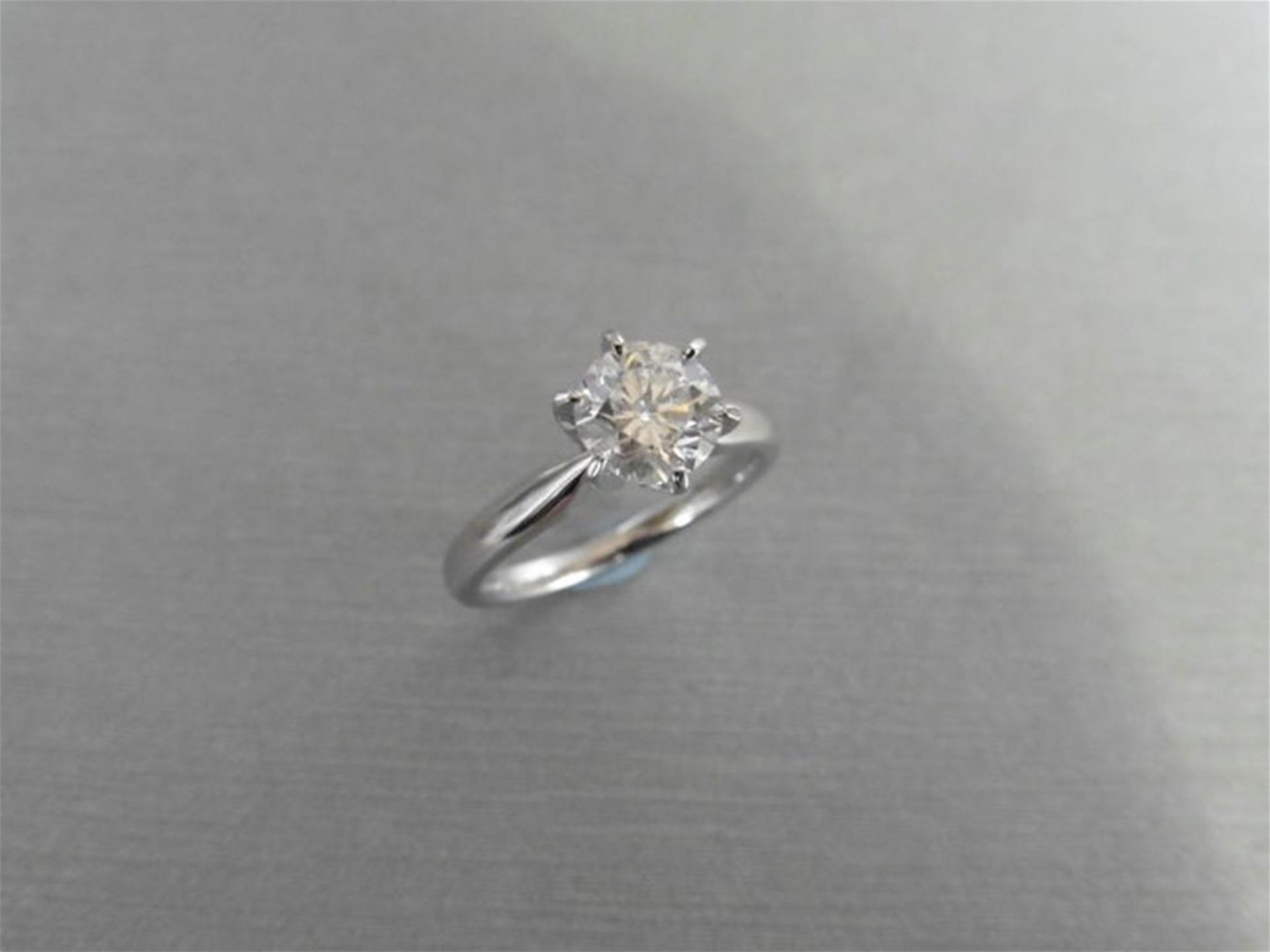 1.01ct Diamond solitaire ring with an enhanced brilliant cut diamond, G/H colour and i1 clarity. Se