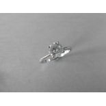 1.20ct diamond solitaire ring set with an enhanced brilliant cut diamond, H colour I1-2 clarity. 4