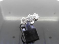 3.02ct diamond trilogy ring. 3 brilliant cut diamonds ( enhanced stones ) I/J colour, P1 clarity. Se