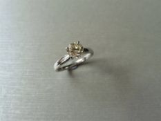 1.05ct diamond solitaire ring with a brilliant cut diamond. K colour and I1 clarity.