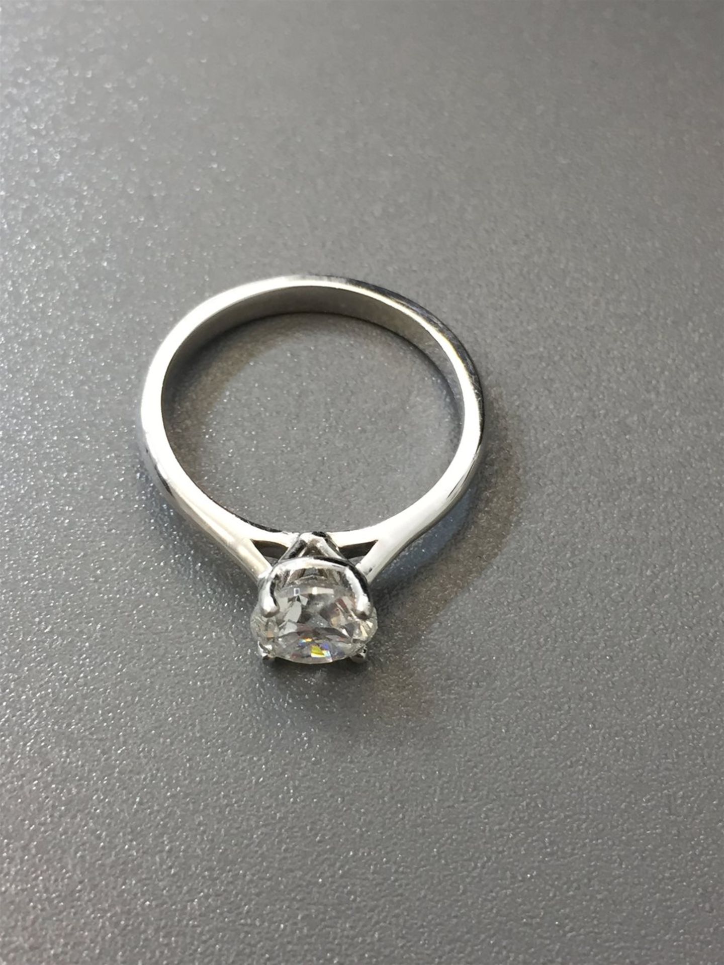 1.31ct diamond solitaire ring set in 18ct white gold. 4 claw setting. Colour and clarity. - Image 3 of 4