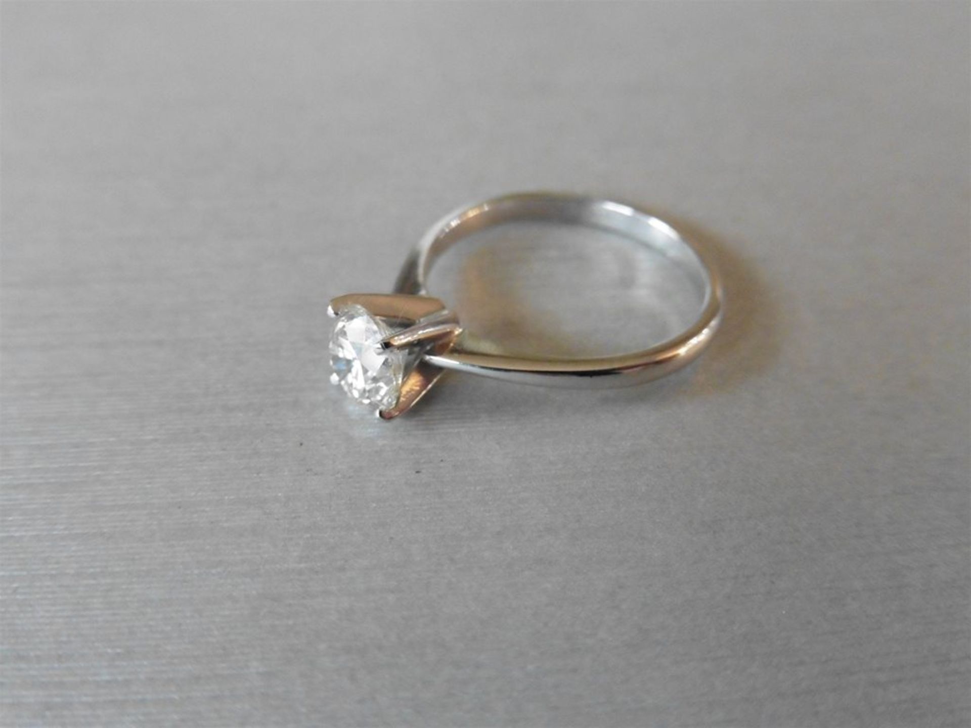 1.02ct diamond solitaire ring with a brilliant cut diamond. I colour and I1 clarity. - Image 4 of 4