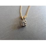 1ct diamond solitaire style pendant. Enhanced brilliant cut diamond, H colour and I1 clarity.