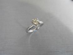 1.00ct Diamond solitaire ring with an enhanced brilliant cut diamond, K colour and i1 clarity.