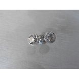 2.00ct Diamond set solitaire style earrings. Each set with 1ct brilliant cut diamond