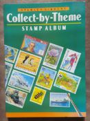 Vintage Retro Stamp Album Stanley Gibbons Collect by Theme Many Stamps