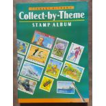 Vintage Retro Stamp Album Stanley Gibbons Collect by Theme Many Stamps