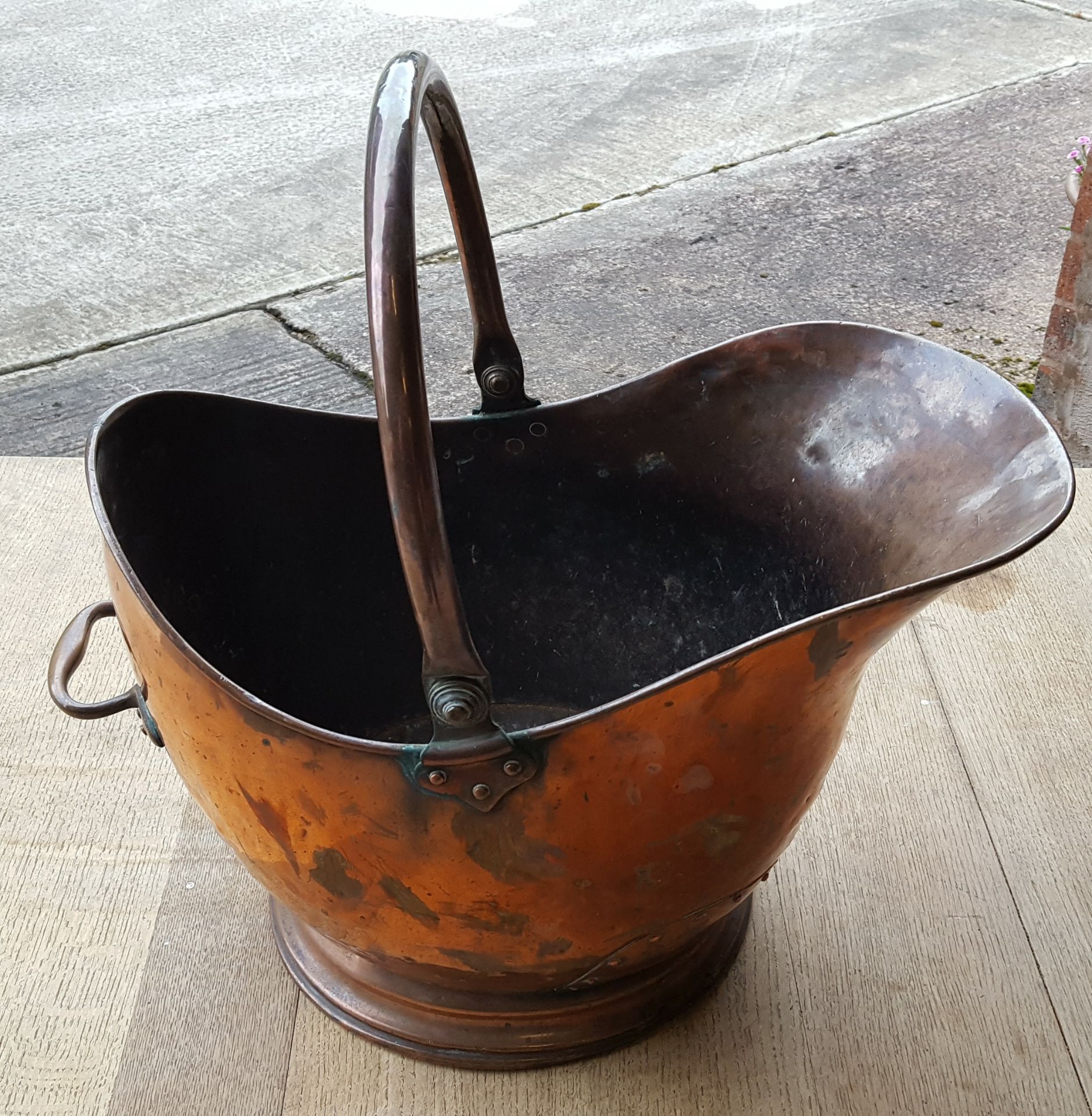 Vintage Victorian or earlier Copper Coal Scuttle