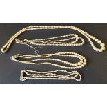 Vintage Retro Faux Pearl Necklaces NO RESERVE