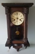 Antique Vienna Style Junghans Chiming Wall Clock