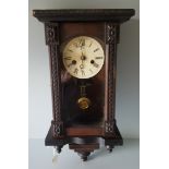 Antique Vienna Style Junghans Chiming Wall Clock