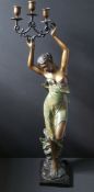 Vintage Retro Spelter Art Nouveau Style Figure