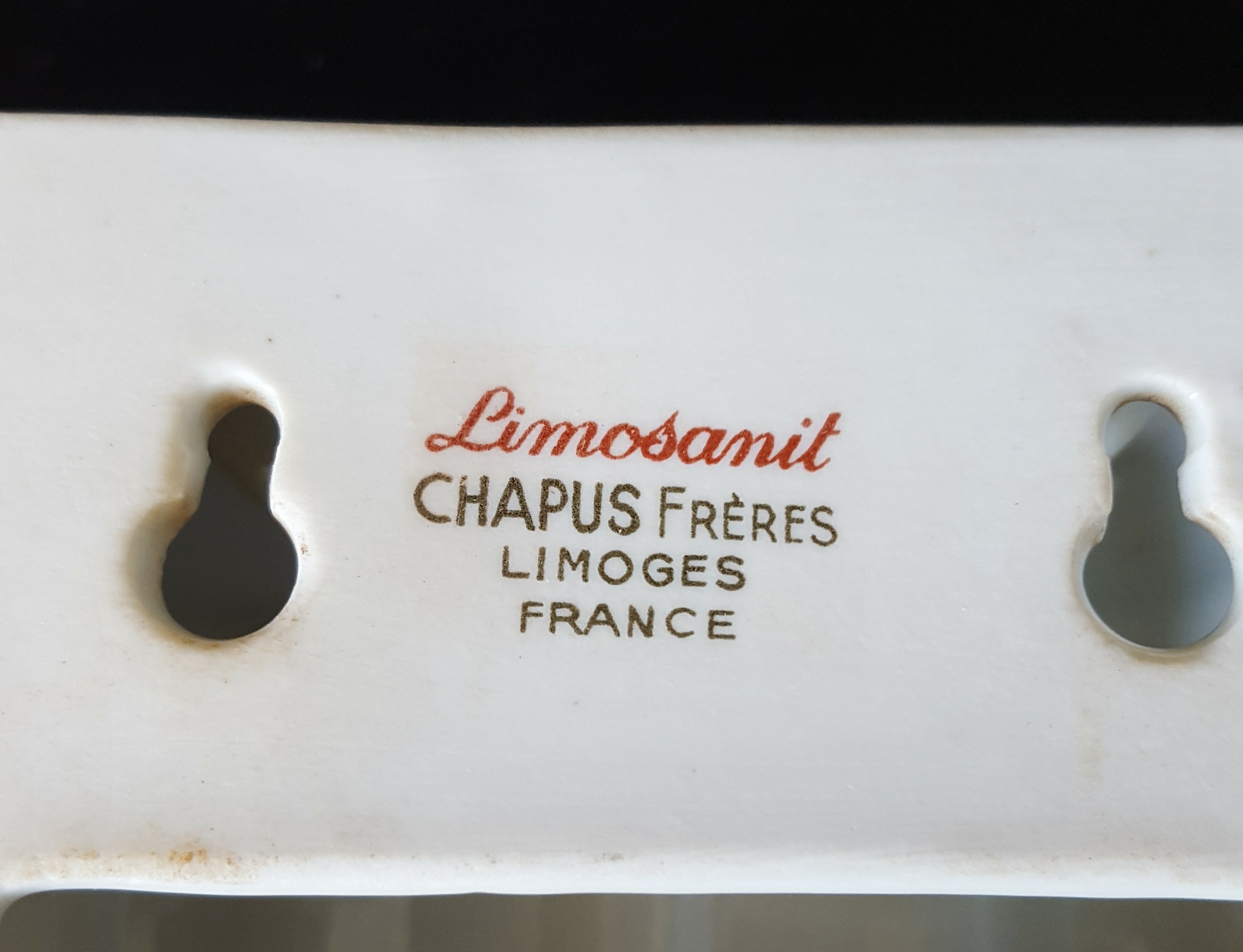 3 x Vintage Limoges Items Wall Pocket and Display Signs Early to Mid 20th Century NO RESERVE - Image 3 of 3