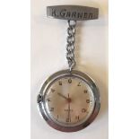 Vintage Retro Timex Nursing Fob Watch Stainless Steel