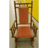 Antique Vintage Child Bobbin Turned Rocking Chair