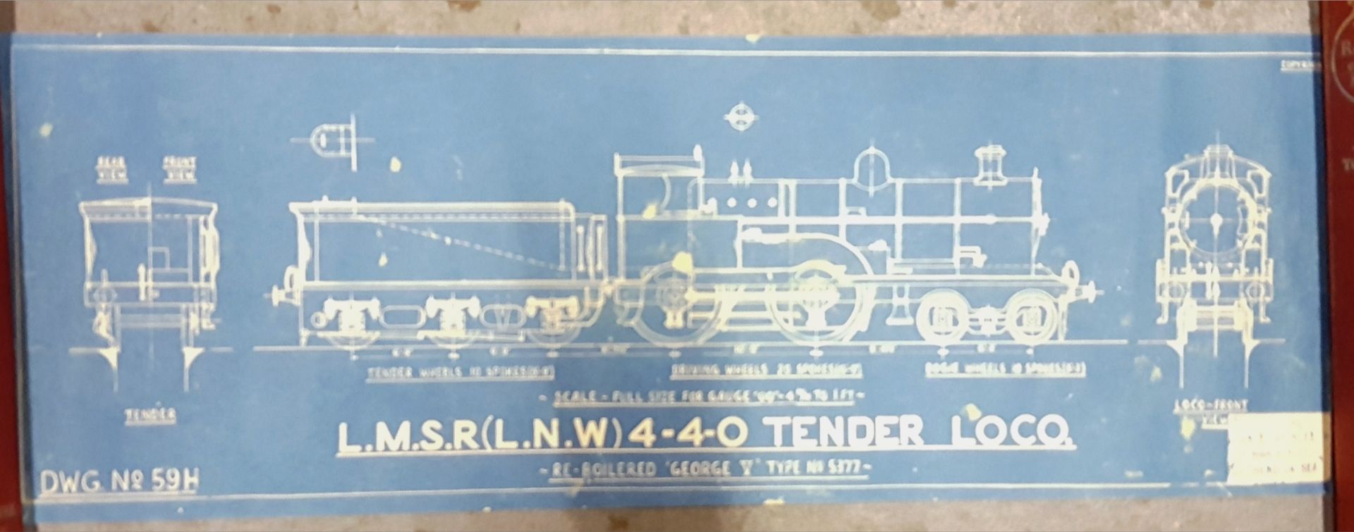 Vintage Retro 8 x Diagrames of Railway Steam Engines NO RESERVE - Bild 2 aus 8